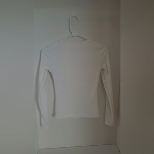 White longsleve furry top